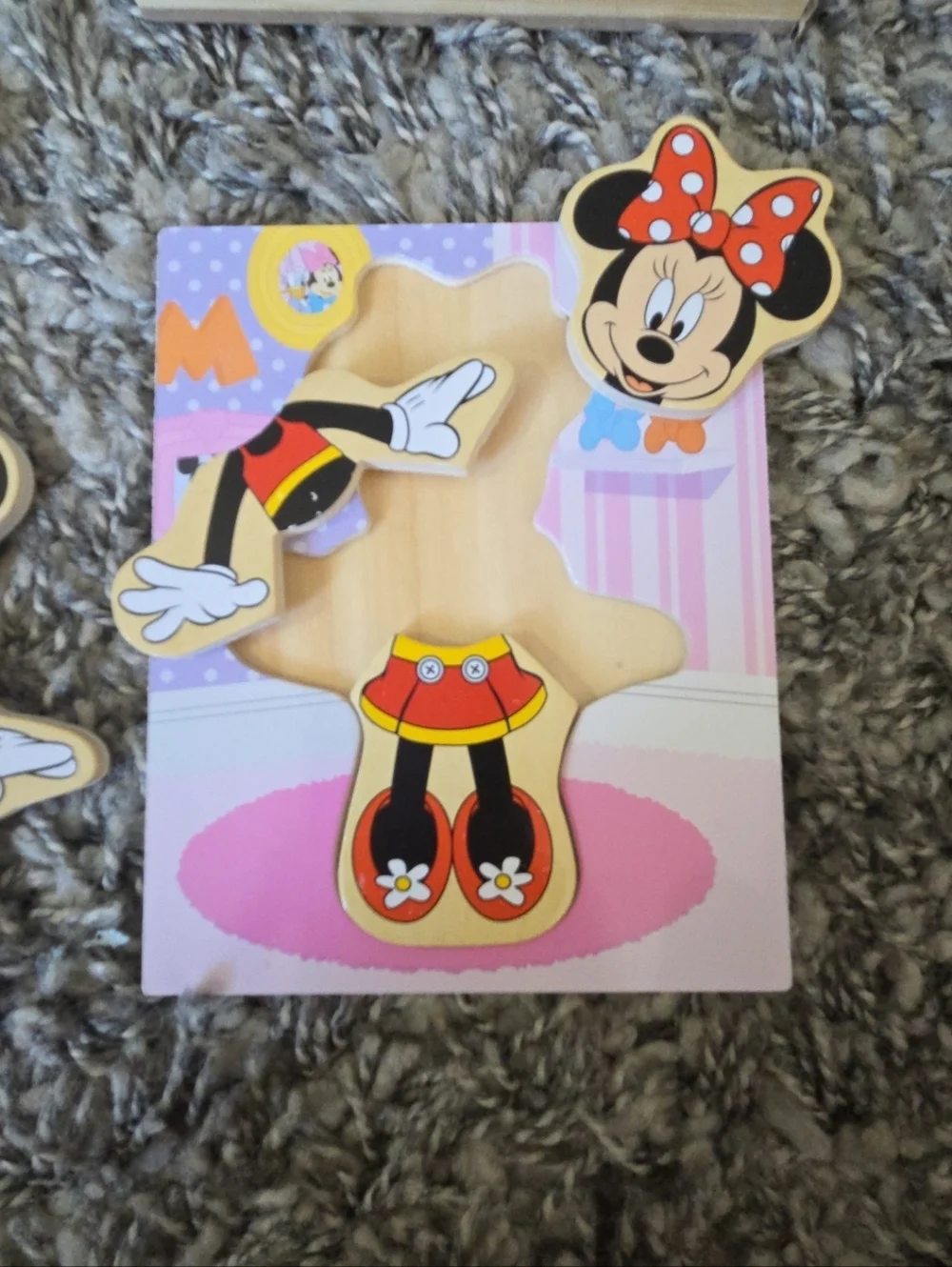 Minnie Mouse Mix & Match Dress Up Melissa & Doug Wooden Disney 18 Pieces & Box